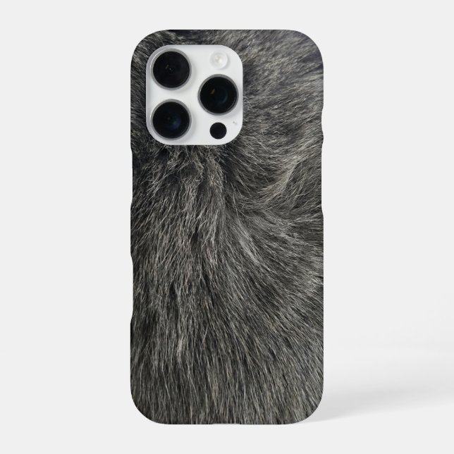 grey cat iPhone case (Back)
