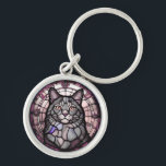 Grey Cat  Key Ring<br><div class="desc">Beautiful cats.</div>