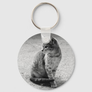 Grey Cat Keychain