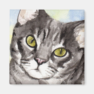 Grey Cat Magnet
