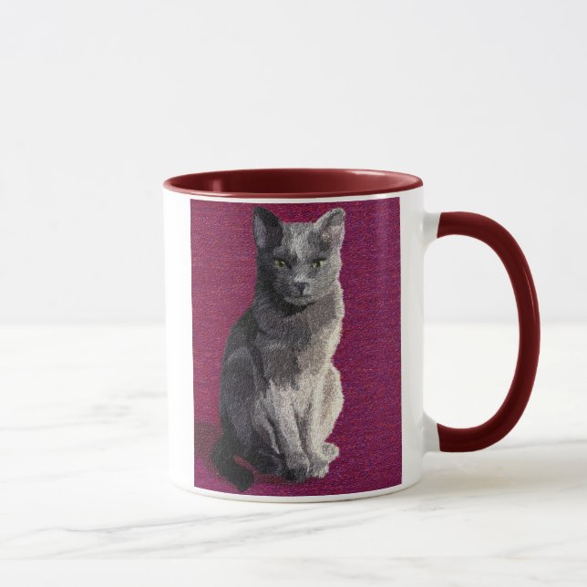 Grey Cat Mug (Right)