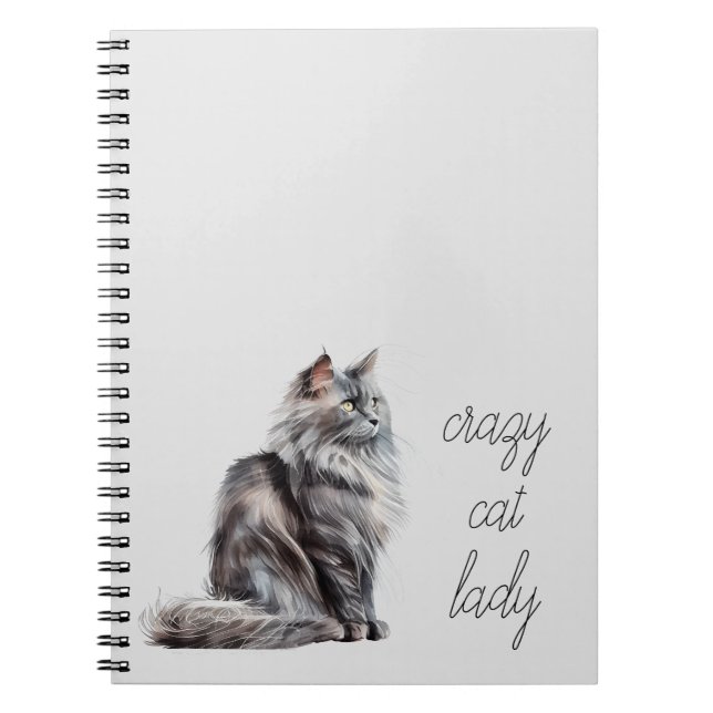 Grey Cat  Notebook (Front)