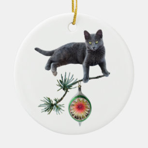 Grey Cat Ornament
