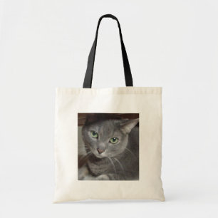 Grey Cat Russian Blue Tote Bag
