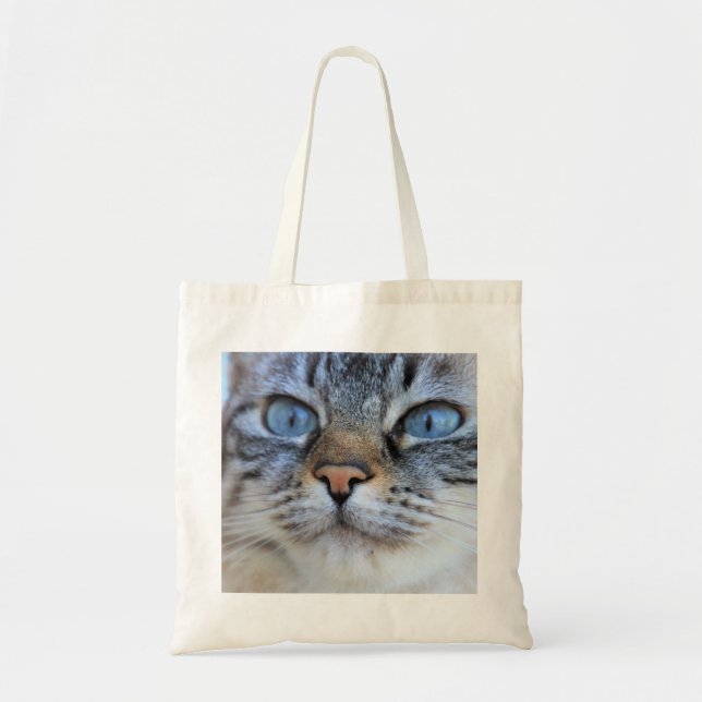 Grey Cat Tote Bag (Front)