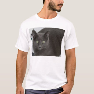 Grey Cat with Stunning Green eyes T-Shirt