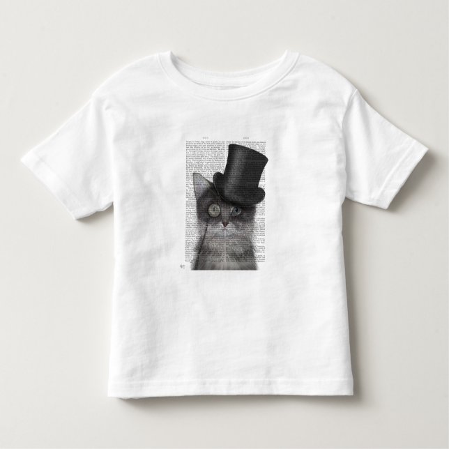Grey Cat with Top Hat (Front)
