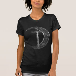Grey Celtic Sword and Moon T-Shirt