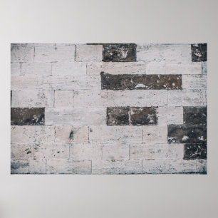 Grey cement wall poster