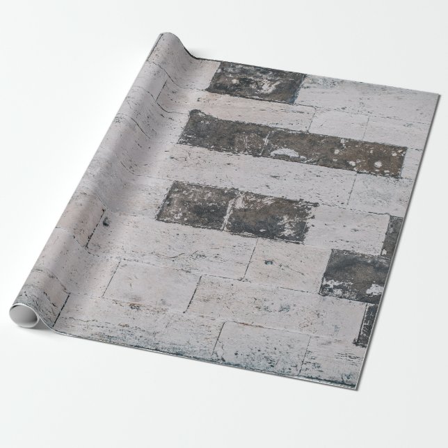 Grey cement wall wrapping paper (Unrolled)