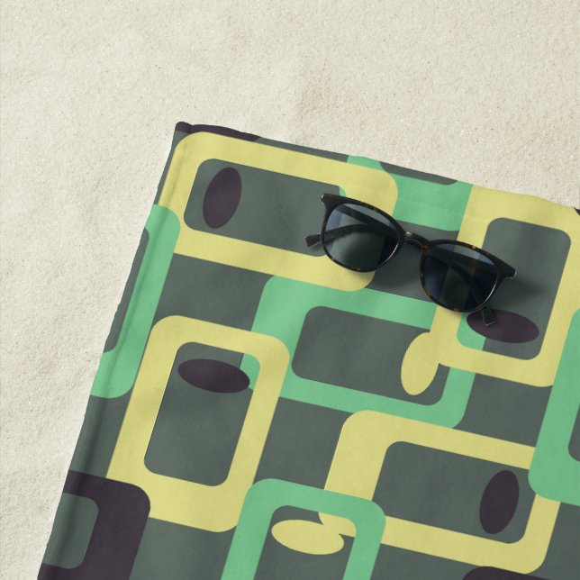 Grey Chain Link  Beach Towel (In Situ)