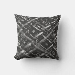 Grey chain link fence cushion