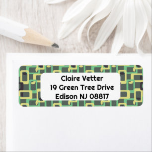 Grey Chain Link  Return Address Label