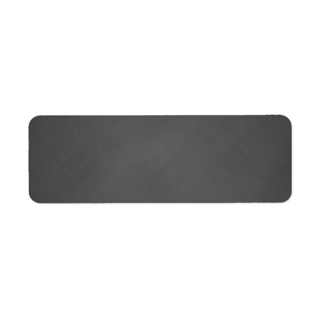 Grey Chalkboard Background Black Chalk Board Return Address Label (Front)