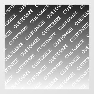 Grey (changeable colour) Ombre & Text Pattern