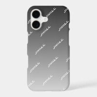 Grey (changeable colour) Ombre & Text Pattern
