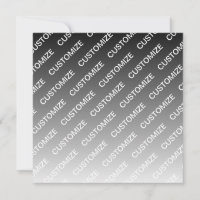 Grey (changeable colour) Ombre & Text Pattern