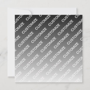 Grey (changeable colour) Ombre & Text Pattern Card