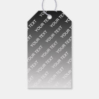 Grey (changeable colour) Ombre & Text Pattern