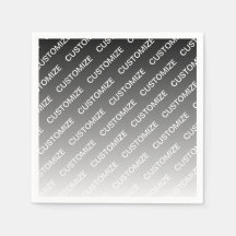 Grey (changeable colour) Ombre & Text Pattern