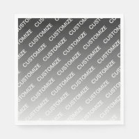 Grey (changeable colour) Ombre & Text Pattern