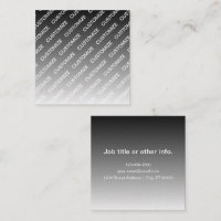 Grey (changeable colour) Ombre & Text Pattern
