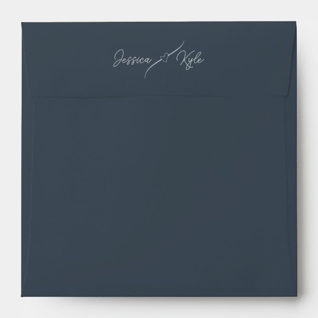 Grey Charcoal Solid Stationery Coloured Envelope (Back (Top Flap))