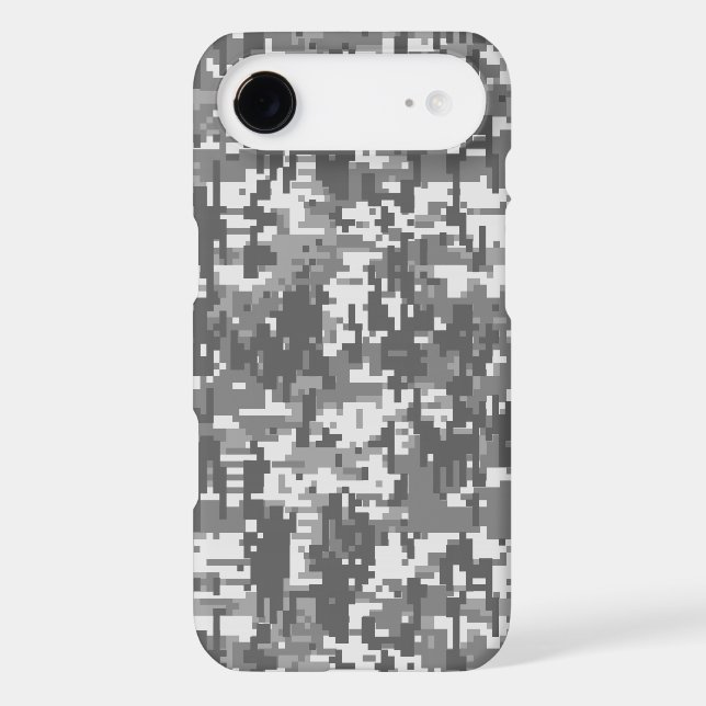 Grey Charcoal Urban Digital Camo Pattern Case-Mate iPhone Case (Back)