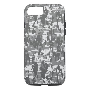 Grey Charcoal Urban Digital Camo Pattern Case-Mate iPhone Case
