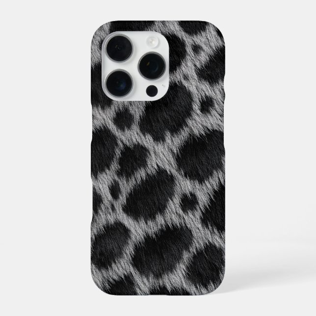 grey cheetah iPhone 16 Pro Max Case (Back)