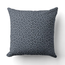 Grey Cheetah Print Throw Pillow