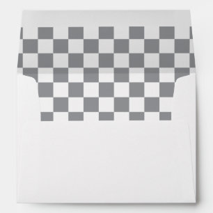 Grey Chequerboard Envelope