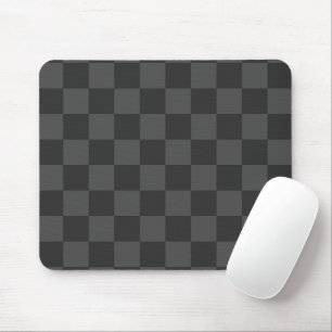 Grey Chequerboard Mouse Pad