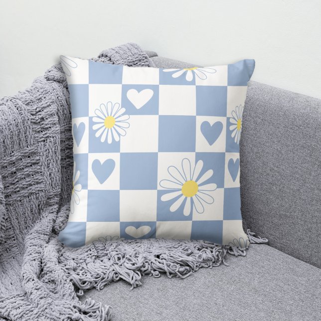 Grey Chequered Nursery Cushion (Creator Uploaded)