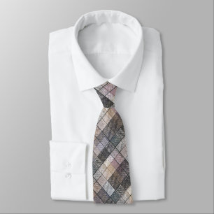 grey chequered . tie