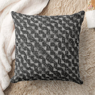 Grey chess squares subjected to destructive mosaic cushion