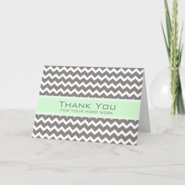 Grey Chevron Administrative Professionals Day Card (Front)