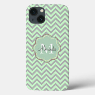 Grey Chevron iPhone 13 Case