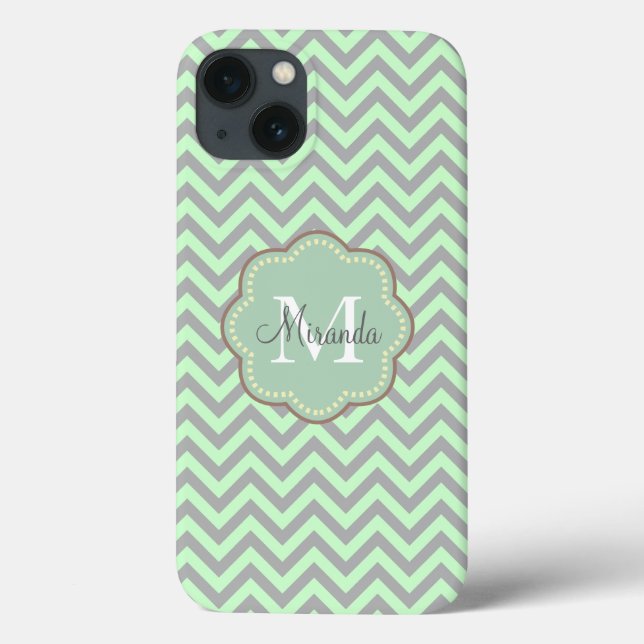 Grey Chevron Case-Mate iPhone Case (Back)