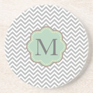 Grey Chevron Coaster