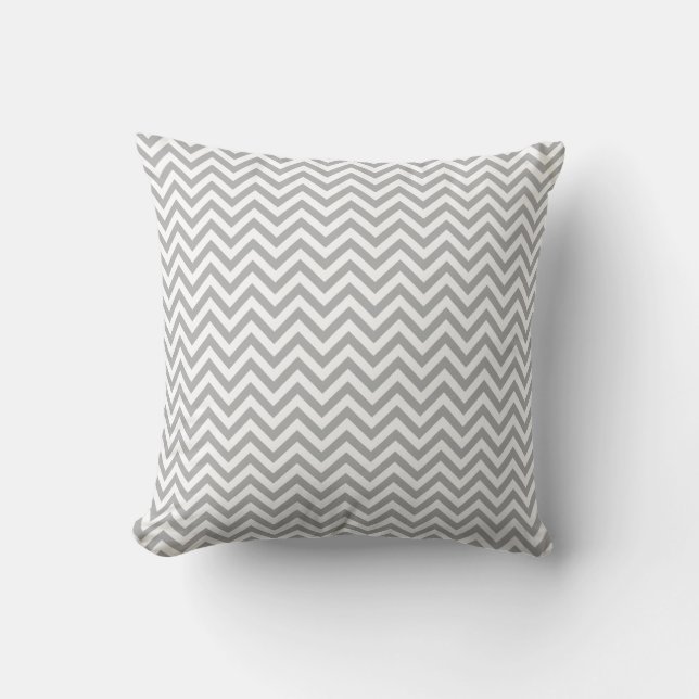 Grey Chevron Cushion (Front)