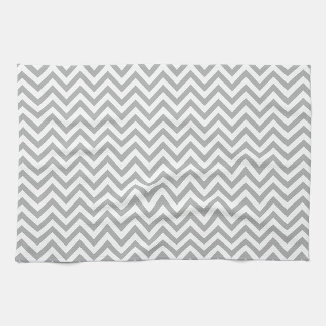 Grey Chevron Tea Towel (Horizontal)