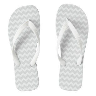 Grey Chevron Thongs