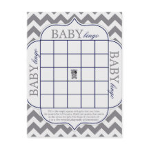 Grey Chevron with Panda Baby Bingo