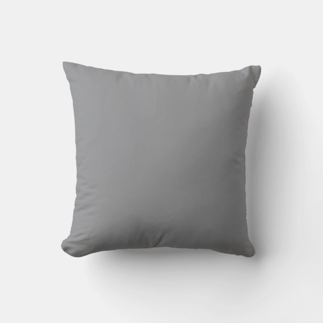 Grey Chiseled Stone Solid Colour Print, Neutral Cushion (Front)