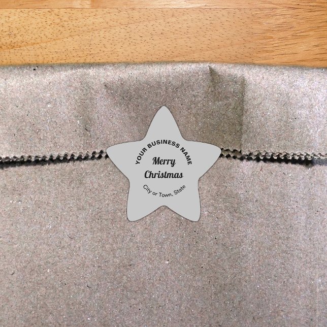 Grey Christmas Business Star Shape Sticker (Creator Uploaded)