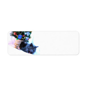 Grey Christmas Return Address Label