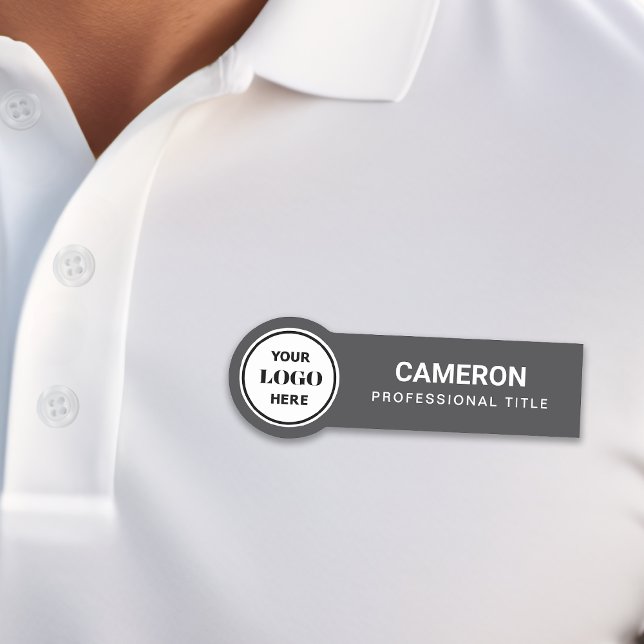 Grey Circle Company Logo Name Tag (Creator Uploaded)