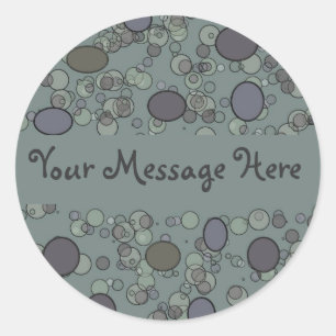 Grey Circles Classic Round Sticker