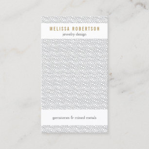Grey Circles Pattern for Jewellery Design Business Card